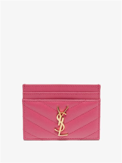 ysl porte carte rose|ysl card holder.